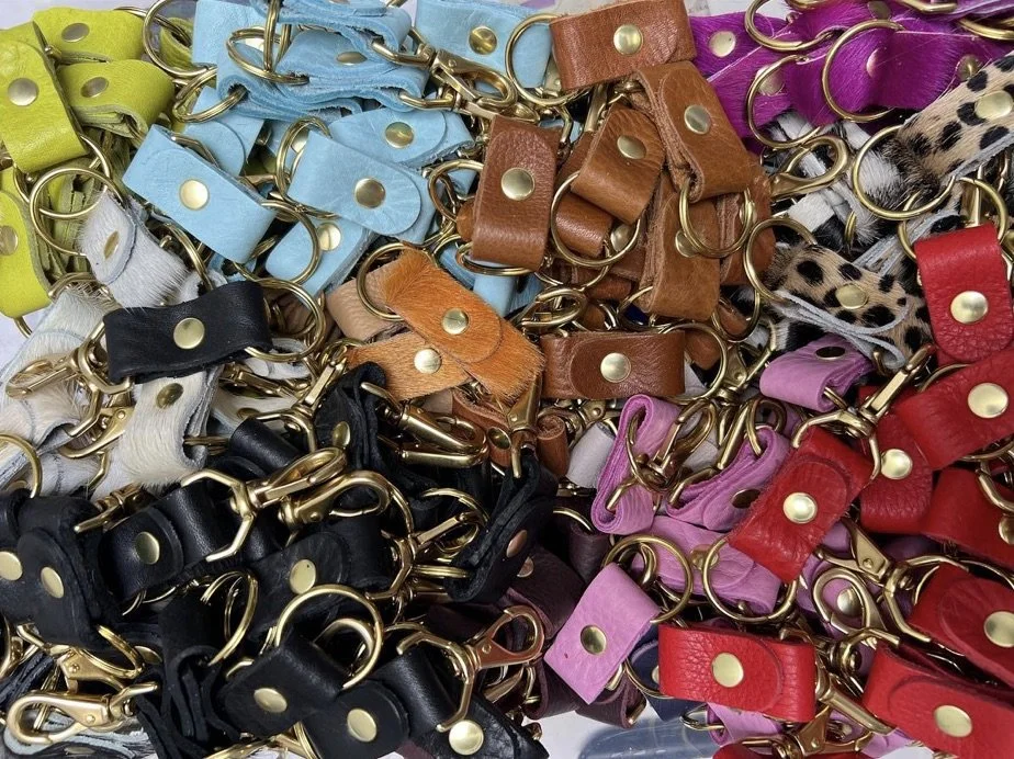 PRIMECUT: CHARTREUSE LEATHER KEYCHAIN